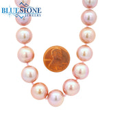 Pink Pearl Beaded Necklace- 18 Inches